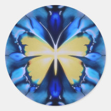 Bleu et jaune Teint Boutique Papillon