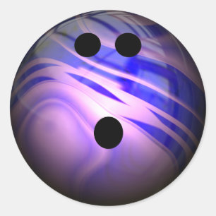 Sticker Rond Bleu et mauve balle de Bowl