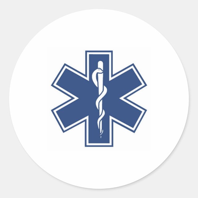 Sticker Rond bleu foncé et blanc (Devant)