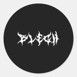 Sticker Rond Bleu Metalcore Vocaliste Djent Deathcore