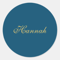 Bleu Or Professionnel Nom Minimaliste Tendance