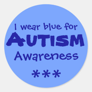 Sticker Rond Bleu pour l'autisme