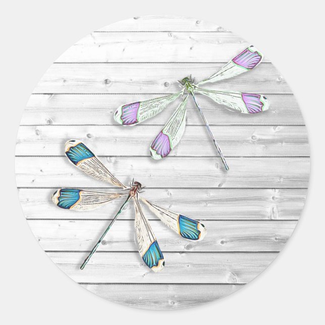 Sticker Rond Bleu pourpre et Turquoise (Devant)
