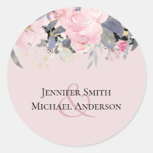 Bleu rose pâle bleu floral Mariage Budget