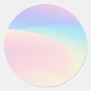 Sticker rond bleu rose violet coloré classique