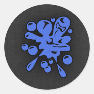 Sticker Rond Bleu royal