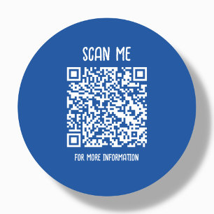 Sticker Rond Bleu royal Analyse de code QR professionnel