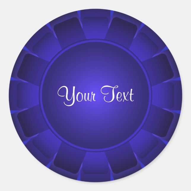 Sticker Rond Bleu ruban pour Customiser (Devant)