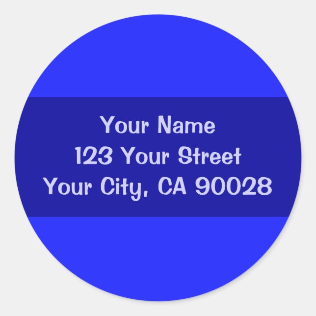 Sticker Rond bleu simple (Devant)