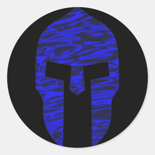 Sticker Rond Bleu spartiate (Devant)