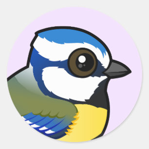 Sticker Rond Bleu Tit