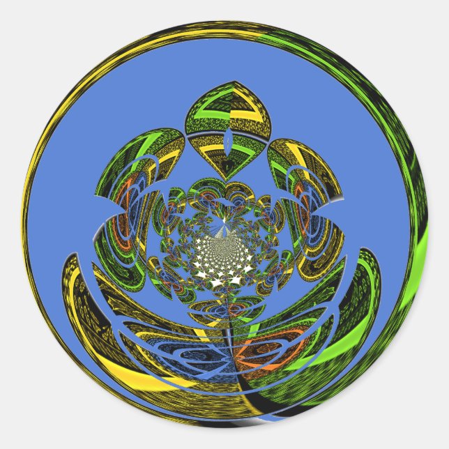 Sticker Rond Bleu traditionnel (Devant)