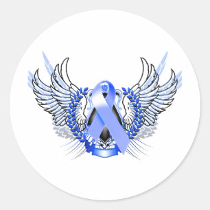 Sticker Rond Bleu tribal de conscience