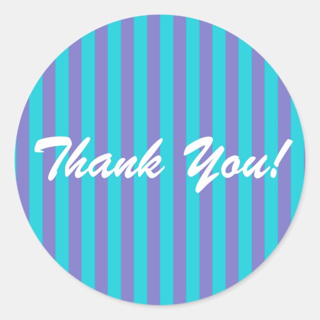 Sticker Rond Bleu turquoise/bande violette (Devant)