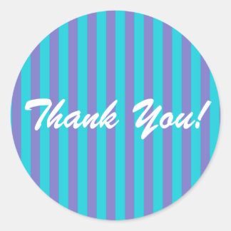 Sticker Rond Bleu turquoise/bande violette