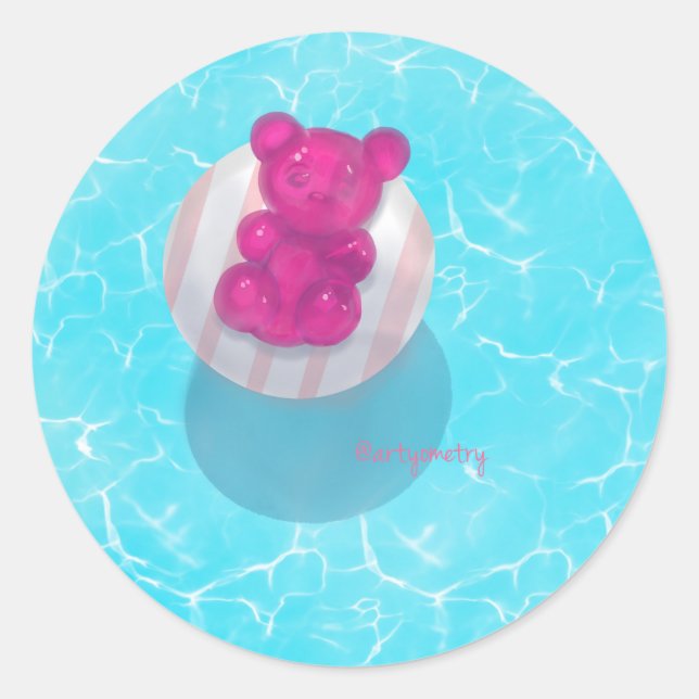 Sticker Rond Bleu vif (Devant)