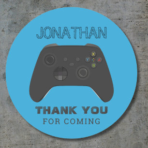 STICKER ROND BLEUE CONTROLLER GAMER NIVEAU HAUT SAC FAVOR