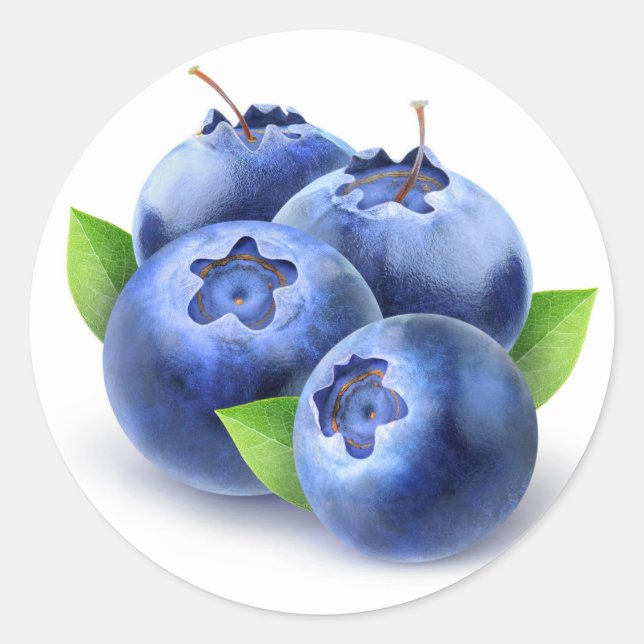 Sticker Rond Bleuets frais (Devant)