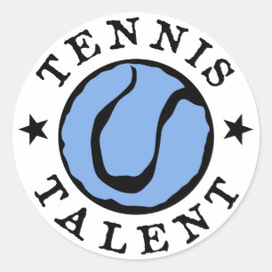 Sticker Rond Bleus de talent de tennis