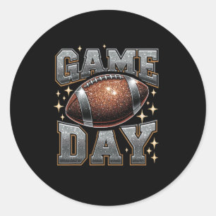 Sticker Rond Bling Football Lover Automne Automne Jeu Jour Foot