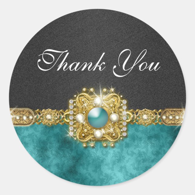 Sticker Rond Bling perle diamant girly merci (Devant)