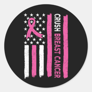 Sticker Rond Bling Pink Ribbon 3