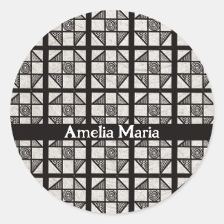 Sticker Rond Bloc patchwork Shoo Fly