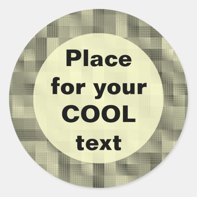 Sticker Rond Blocs - Modèle rond (Devant)