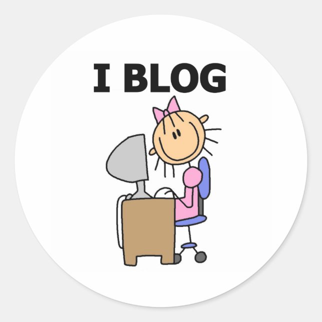 Sticker Rond Blog de la fille I (Devant)