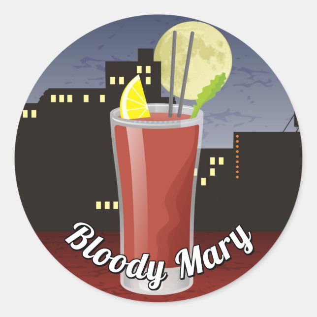 Sticker Rond Bloody Mary (Devant)
