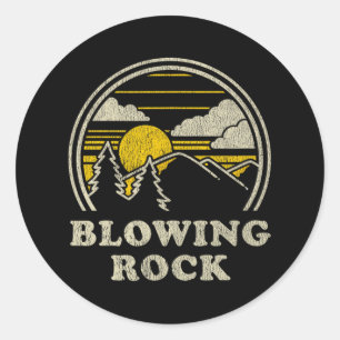 Sticker Rond Blowing Rock Caroline du Nord Nc T Shirt Vintage H