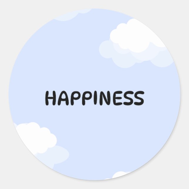 Sticker Rond Blue cute notebook  (Devant)