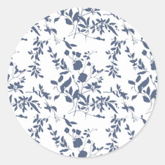 Sticker Rond Blue Foliage Envelope Liner