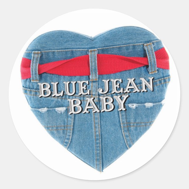 Sticker rond Blue Jean Baby (Devant)