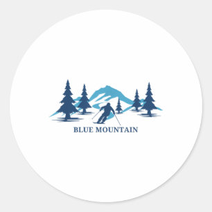 Sticker Rond Blue Mountain Pennsylvania Ski Resort Ski