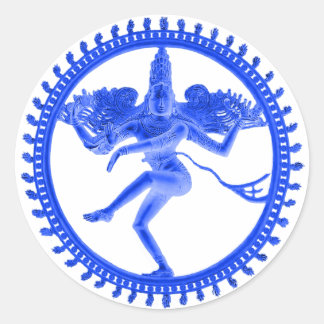 Sticker Rond Blue Nataraja