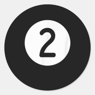 Sticker Rond Blue Pool Ball Numéro Deux Billard Snooker