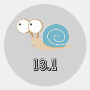 Sticker Rond Blue Snail 13.1 (demi-marathon)