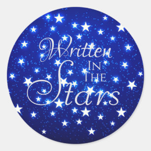 Sticker Rond Blue Stargazer