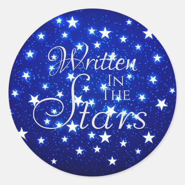 Sticker Rond Blue Stargazer (Devant)