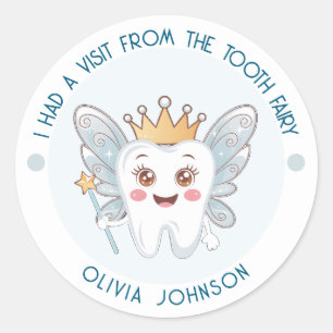 Sticker Rond Blue Tooth Fairy