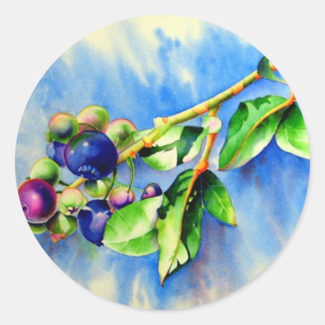Sticker Rond Blueberges (Devant)