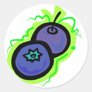 Sticker Rond Blueberry