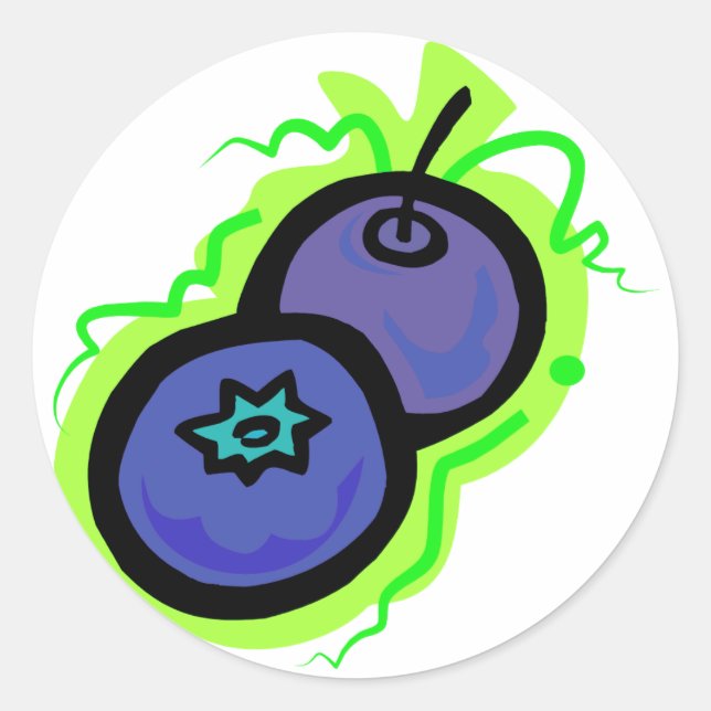 Sticker Rond Blueberry (Devant)