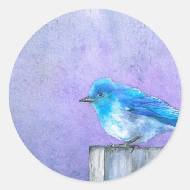 Sticker Rond Bluebird Bliss (Devant)