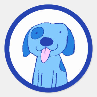 Sticker Rond Bluedog Jefferson (Démocrate du chien bleu)