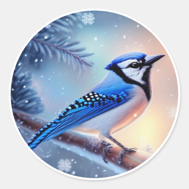 Sticker Rond Bluejay (Devant)