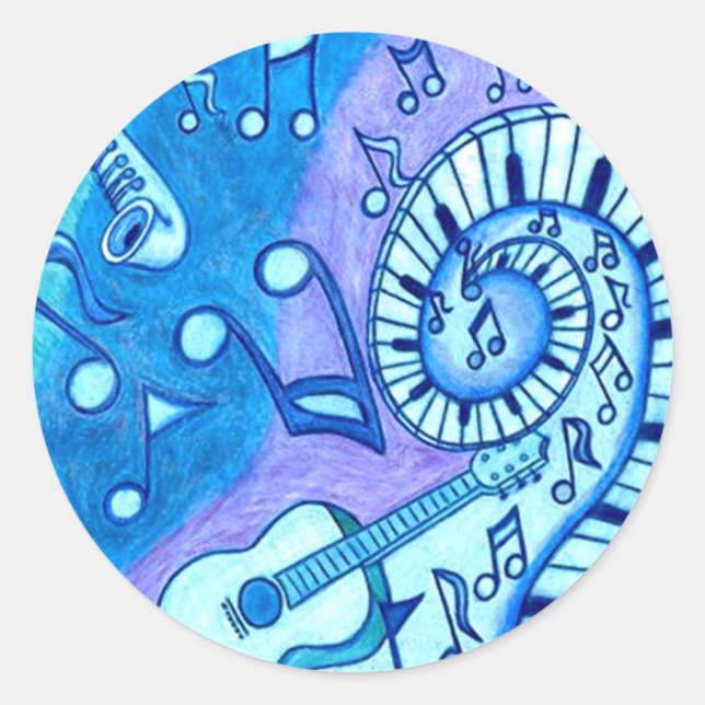 Sticker Rond Blues (Devant)