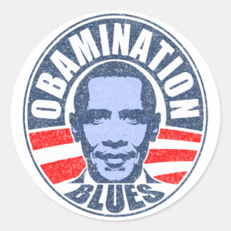 Sticker Rond Blues d'obstruction