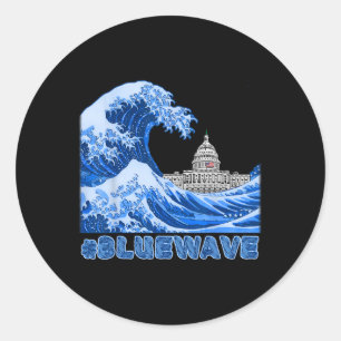Sticker Rond Bluewave Résiste à la résistance Démocrates Démocr